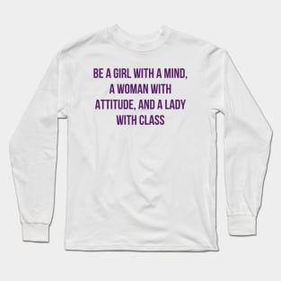 Girl With a Mind Long Sleeve T-Shirt